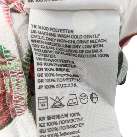 NWT H&M Floral Wide Leg Ankle Length Pants 10 - Picture 6 of 7